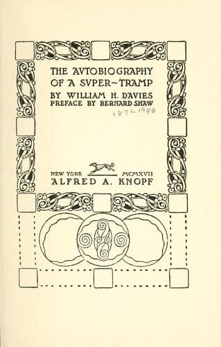 The autobiography of a super-tramp