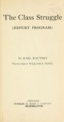 The class struggle (Erfurt program)