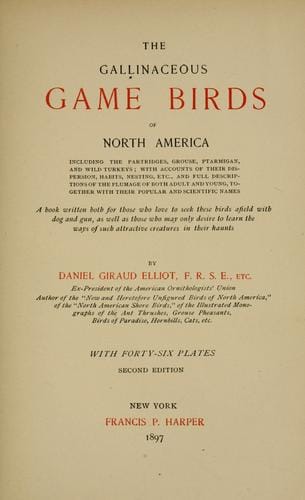 The gallinaceous game birds of North America