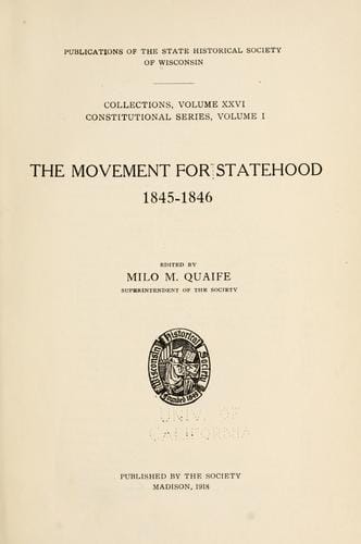 The movement for statehood, 1845-1846