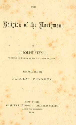 Nordmaendenes religionsforfatning i hedendommen