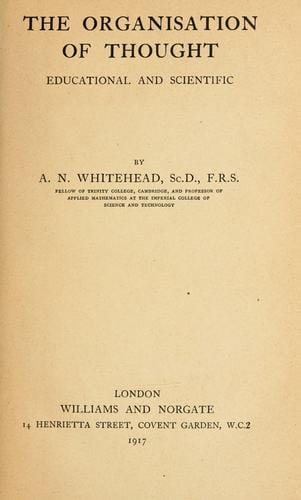 The organisation of thought, educational and scientific