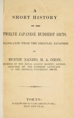 A Short history of the twelve Japanese Buddhist sects