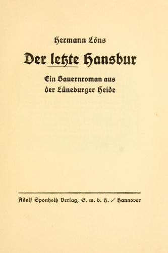 Der letzte Hansbur