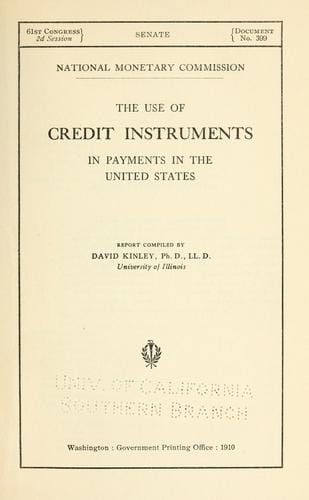 The use of credit instruments in payments in the United States
