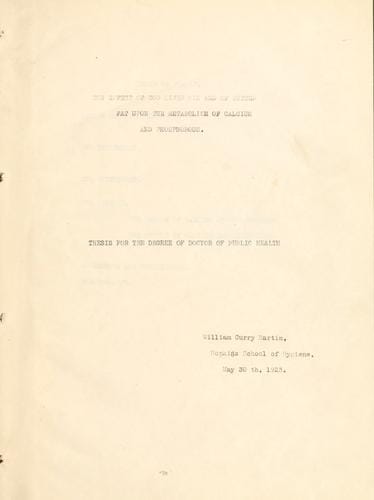 The effect of cod liver oil and of butter fat upon the metabolism of calcium and phosphorous