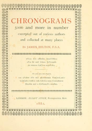Chronograms, 5000 and more in number