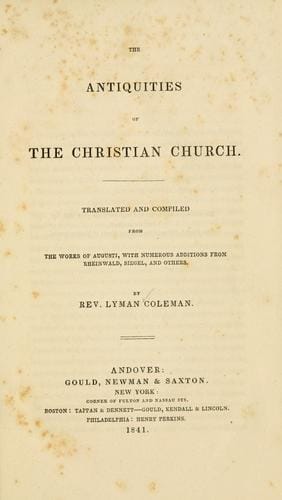Antiquities of the Christian Church