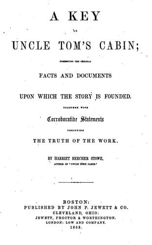 Key to Uncle Tom's cabin