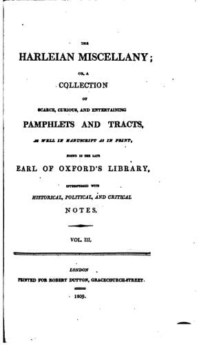 The Harleian Miscellany: