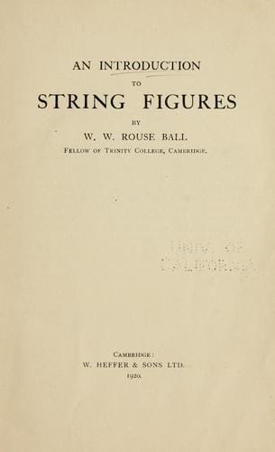An introduction to string figures