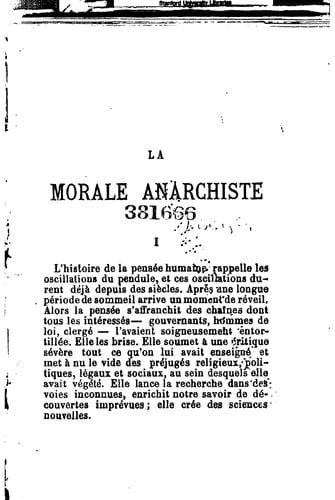 La morale anarchiste