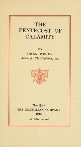 The Pentecost of calamity