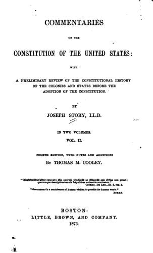 Commentaries on the Constitution of the United States