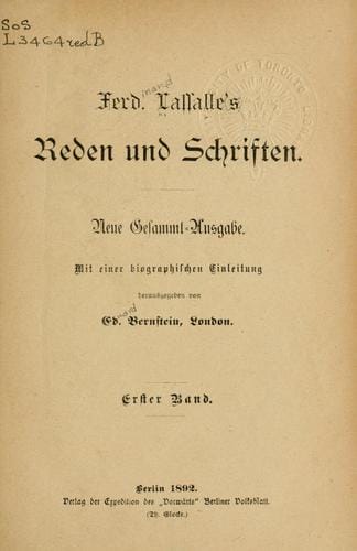 Reden und Schriften