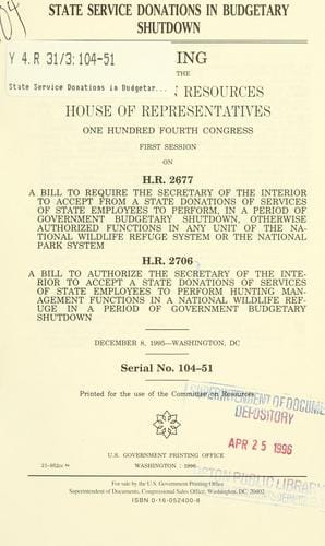 State service donations in budgetary shutdown