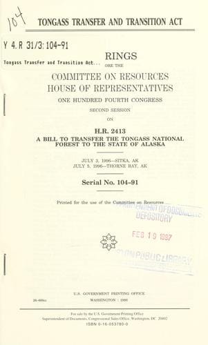 Tongass Transfer and Transition Act