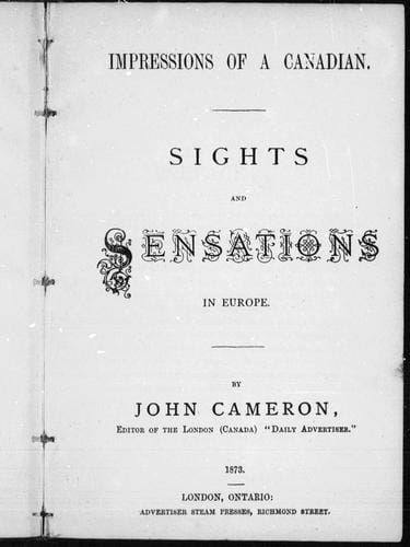 Impressions of a Canadian