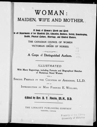 Woman : maiden, wife and mother