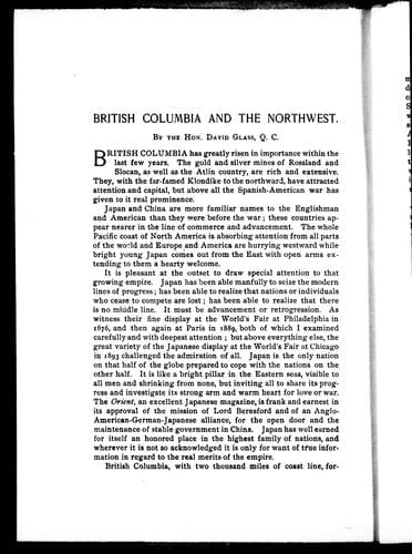 British Columbia and the Northwest