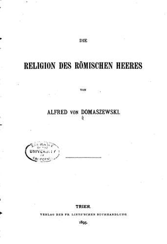 Die Religion des römischen Heeres