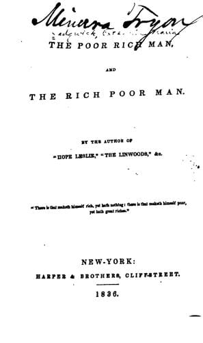 The poor rich man, and the rich poor man