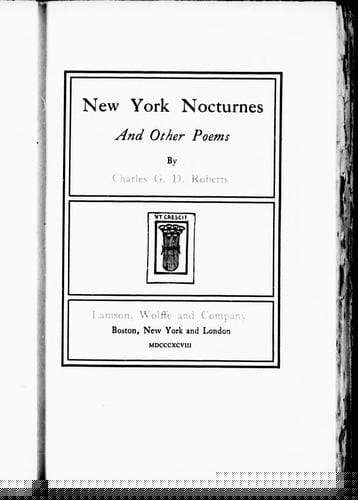 New York nocturnes and other poems