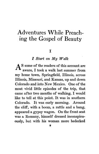 Adventures while preaching the gospel of beauty