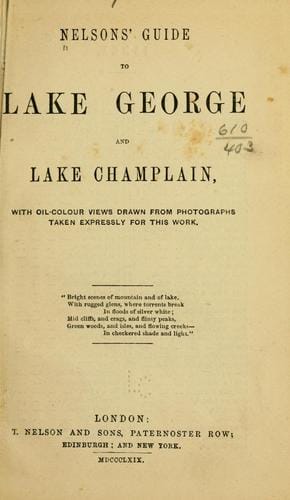 Nelson's guide to Lake George and Lake Champlain