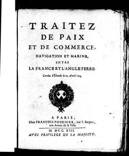 Traitez de paix et du commerce, navigation et marine