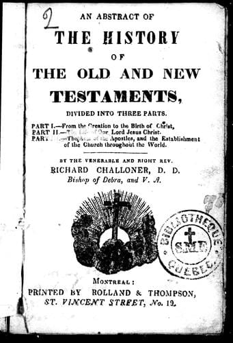 An abstract of the history of the Old and New Testaments