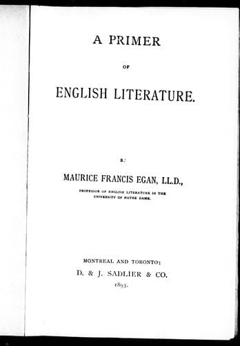 A primer of English literature