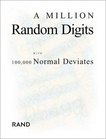 A million random digits with 100,000 normal deviates
