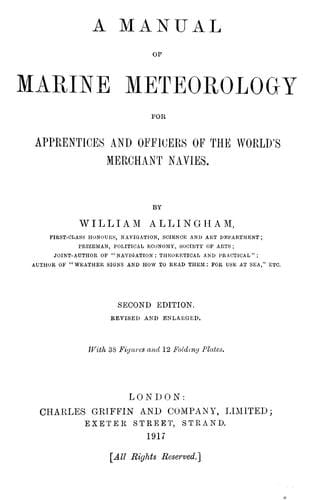 A manual of marine meteorology for apprentices and officers of the world's merchant navies