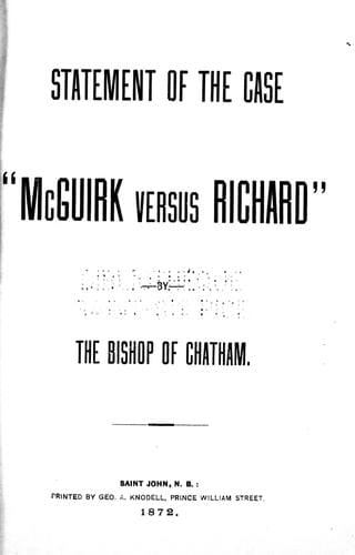 Statement of the case "McGuirk versus Richard"