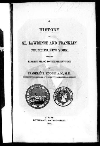 A history of St. Lawrence and Franklin counties, New York