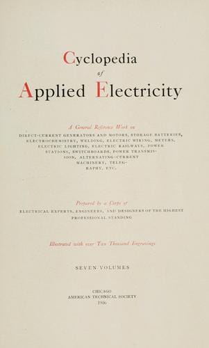 Cyclopedia of applied electricity