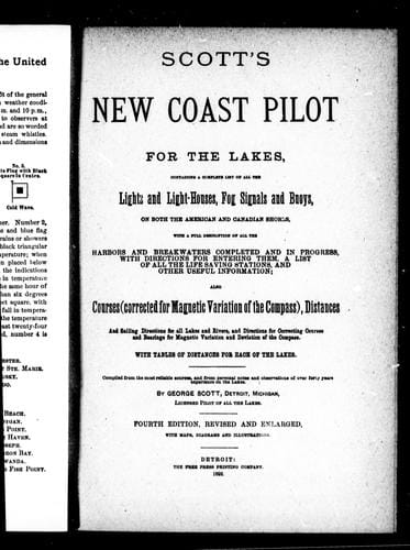 Scott's new coast pilot for the lakes