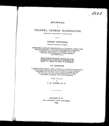 Journal of Colonel George Washington