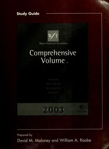 Study guide to accompany West's Federal taxation--comprehensive volume, 1992 annual edition