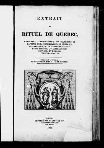 Extrait du rituel de Québec