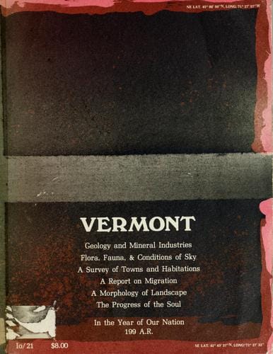 Vermont--geology and mineral industries, flora, fauna & conditions of sky
