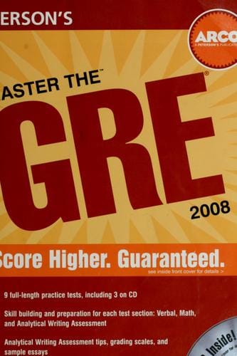 Peterson's master the GRE 2008