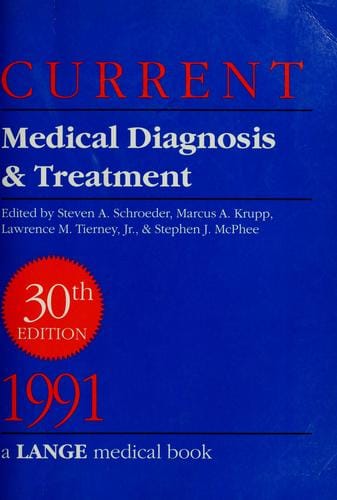 Current medical diagnosis & treatment, 1991