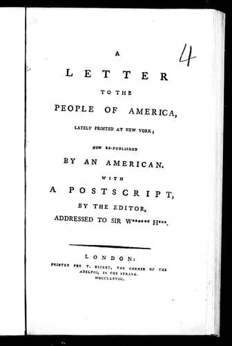 A letter to the people of America