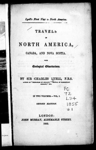 Travels in North America, Canada, and Nova Scotia