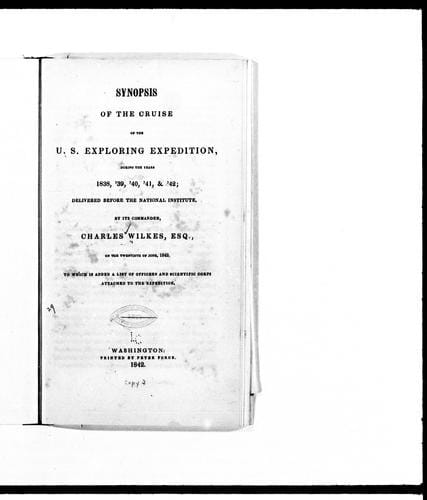 Synopsis of the cruise of the U.S. exploring expedition during the years 1838, '39, '40, '41, & '42