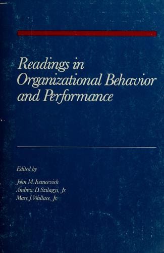Readings in organizational behavior and performance