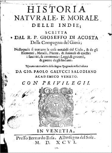 Historia natural y moral de las Indias