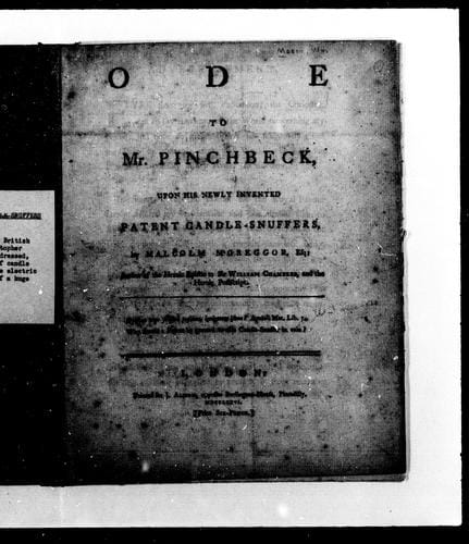 Ode to Mr. Pinchbeck